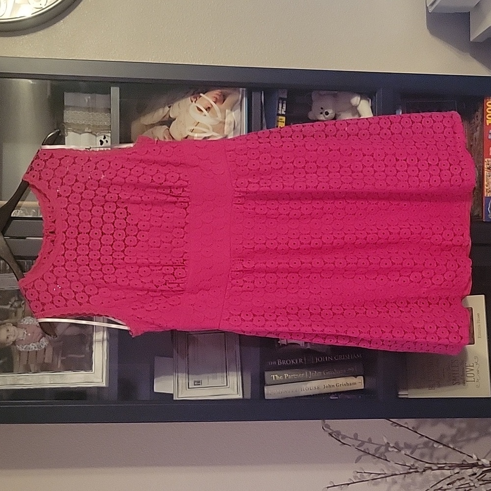 B. Smart Hot Pink Lace Cocktail Dress